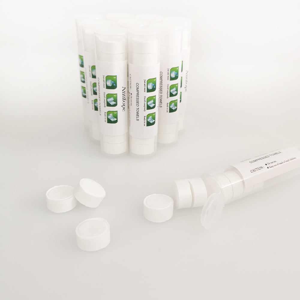 Atitifope Lingettes nettoyantes compressées Serviettes de voyage réutilisables pour le visage Mouchoirs en papier