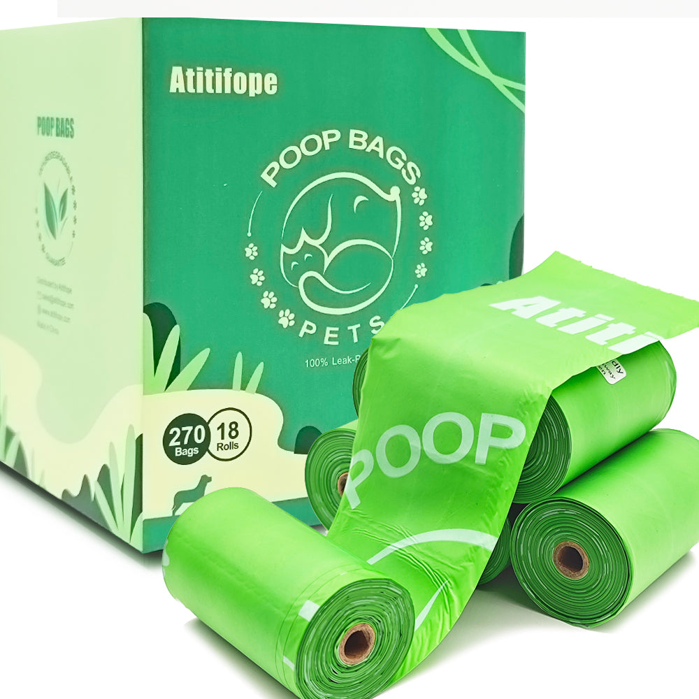 Atitifope Poop Bags for Dog Waste 100% Biodegradable And Extra Thick Waste Bags