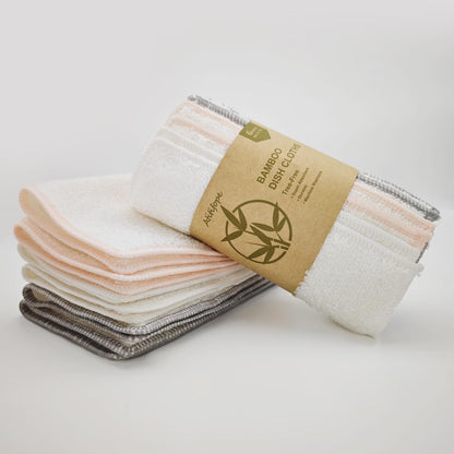 Atitifope Bamboo Kitchen Towels Absorbent Soft Dish Cloths Pack of 6