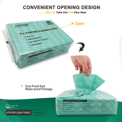 Atitifope Reusable Cleaning Cloths Nonstick Wiping Rags Disposable Cleaning Towels Dish Cloths