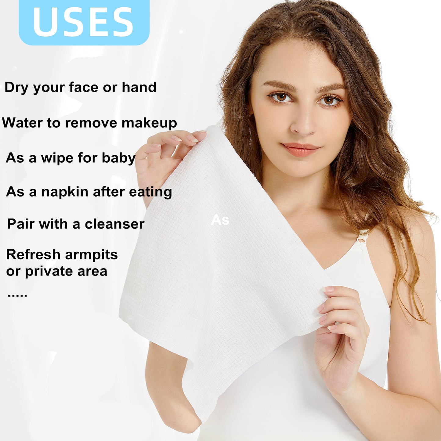 Wholesale Atitifope Cleansing Towel Disposable Towel Facial Towel Wet and Dry Face Towel Tissue Makeup Remover Wipe 10inch x 12inch